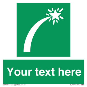 Custom sign safe condition Survival craft distress signal